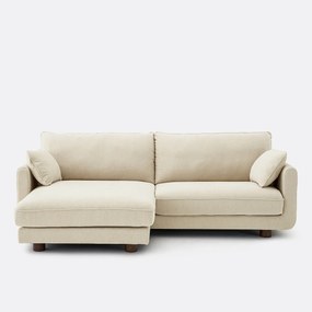 Γωνιακός αναστρέψιμος καναπές από μελανζέ πολυεστέρα, EMILIO