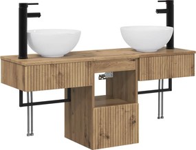 vidaXL Σετ Επίπλων Μπάνιου 3 τμχ. Artisan Δρυς Επεξεργασμένο Ξύλο