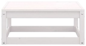 Σαλόνι Κήπου Σετ 3 Τεμαχίων Λευκό από Μασίφ Ξύλο Πεύκου - Λευκό