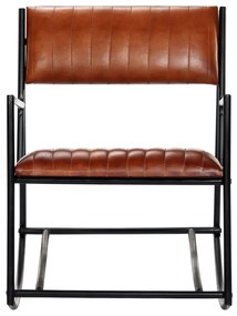 vidaXL 282903  Rocking Chair Brown Real Leather