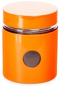 Muhler MR-1403OS Βάζο Ζάχαρη / Καφέ / Τσάι με Καπάκι Γυάλινο σε Πορτοκαλί Χρώμα 550ml
