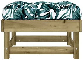 vidaXL Υποπόδια Κήπου με Μαξιλάρια 2 τεμ. από Εμποτισμένο Ξύλο Πεύκου