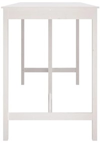 Τραπέζι Μπαρ Λευκό 180 x 80 x 110 εκ. από Μασίφ Ξύλο Πεύκου - Λευκό