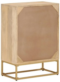 vidaXL Ντουλάπι 55 x 30 x 76 εκ. από Μασίφ Ξύλο Μάνγκο και Σίδηρο