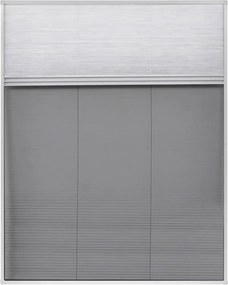 vidaXL Σήτα Παραθύρου Πλισέ με Σκίαστρο 80 x 100 εκ. Αλουμινίου
