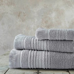 Πετσέτα Allora Grey Nima Σώματος 70x140cm 100% Βαμβάκι