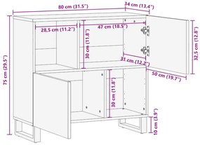 ΝΤΟΥΛΑΠΙ ΚΑΦΕ 80X34X75 ΕΚ. ΑΠΟ ΜΑΣΙΦ ΞΥΛΟ ΜΑΝΓΚΟ 377571