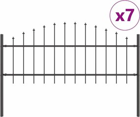 vidaXL Φράχτης Κήπου 7 pcs Γκρι 170 x 140 εκ