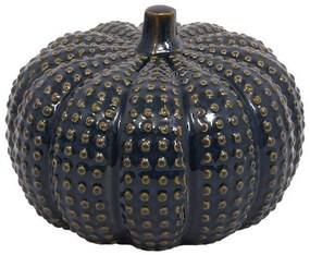 Διακοσμητική Κολοκύθα 023-223-089 15x15x10cm Blue Black-Gold Ceramic