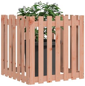 vidaXL Ζαρντινιέρα με Σχ. Φράχτη 70x70x70 εκ. Μασίφ Ξύλο Ψευδοτσούγκας