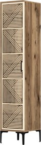 Μονοφυλλη Ντουλαπα Καρυδια/Κρεμ SOLANO 47.5x40x201.4