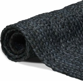 vidaXL Χαλί Περιοχής Σκούρο Γκρι 200 x 200 cm Γιούτα