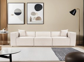 Τριθέσιος Καναπές Ανοιχτό Καφέ NINAN 303x108x65