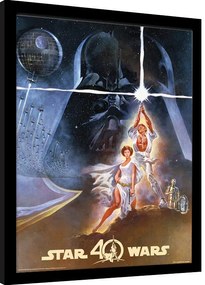 Κορνιζαρισμένη αφίσα Star Wars 40th Anniversary - New Hope Art