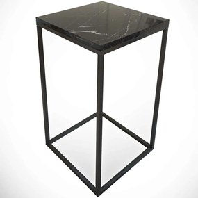 Τραπεζάκι Βοηθητικό Pure 801CMY2866 35x35x62cm Marble Effect Black