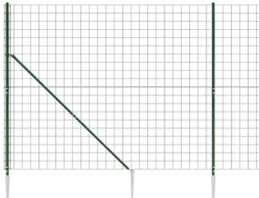 vidaXL Συρματόπλεγμα Περίφραξης Πράσινο 1,6 x 25 μ. με Καρφωτές Βάσεις