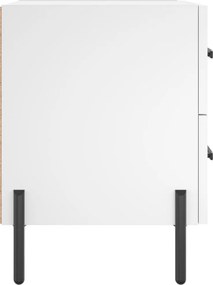 vidaXL Κομοδίνο Λευκό 40 x 35 x 47,5 εκ. από Επεξεργασμένο Ξύλο