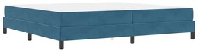 vidaXL Κρεβάτι box spring με στρώμα Σκούρο Μπλε 200 x 200 cm Βελούδο