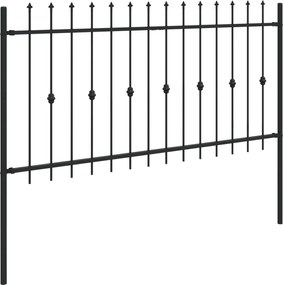 vidaXL Φράχτης με Σπίθες Μαύρο 200 x 150 cm