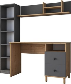 Γραφείο Καρυδιά / Ανθρακί HA115 120x50x161,8