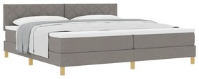 vidaXL Κρεβάτι box spring με στρώμα Taupe 200 x 200 cm ύφασμα
