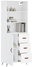vidaXL Ντουλάπι Λευκό 69,5x34x180 εκ. από Επεξεργασμένο Ξύλο