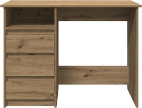 vidaXL Γραφείο Καφέ Δρυς 102x50x75 εκ. από Επεξεργασμένο Ξύλο