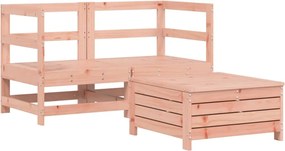 vidaXL Καναπές Κήπου Σετ 3 Τεμ. Μασίφ Ψευδοτσούγκα Ελάτης