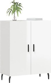vidaXL Ντουλάπι Γυαλιστερό Λευκό 69,5x34x90 εκ. Επεξεργασμένο Ξύλο
