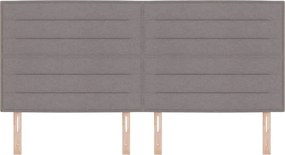 vidaXL LED κεφαλάρι με LED ταινίες φωτός Taupe 200 cm ύφασμα