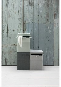 Brabantia Κιβώτιο πλυντηρίου ρούχων 1000828, 35 l, Άνοιγμα μπροστά, Ευρύ καπάκι, Πτυσσόμενο, Μαύρο