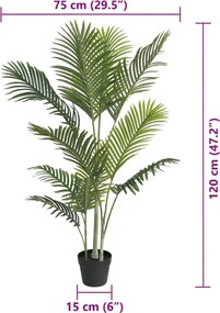 vidaXL Φοίνικας Τεχνητός Πράσινος 120 εκ. από Πολυπροπυλένιο