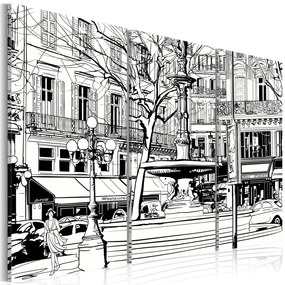 Πίνακας - Sketch of Parisian square 120x80