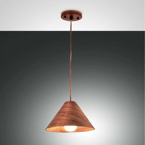 Φωτιστικό Οροφής Esino 3630-40-130 Walnut Fabas Luce Μέταλλο,Ξύλο