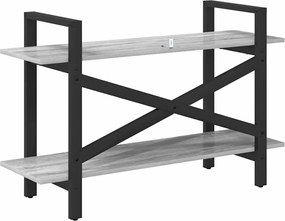vidaXL Ράφι Βιβλίων Γκρίζο Σονομα 100 x 33,5 x 64 εκ