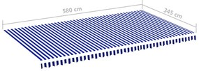 ΤΕΝΤΟΠΑΝΟ ΑΝΤΑΛΛΑΚΤΙΚΟ ΜΠΛΕ / ΛΕΥΚΟ 6 X 3,5 Μ. 311924