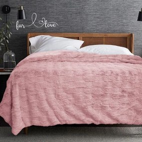 Isadore Lorraine Γούνινο Κουβερτοπάπλωμα με γέμιση 550 gsm Super Soft Υπέρδιπλο 220×240 Mink Fur Ροζ