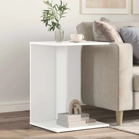 vidaXL Τραπεζάκι Πλευράς Λευκό 45 x 40 x 62,5 εκ. Επεξεργασμένο ξύλο