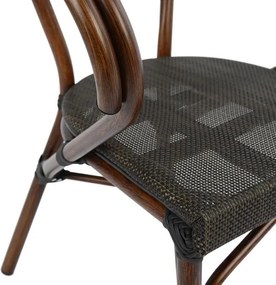 ΠΟΛΥΘΡΟΝΑ ΑΛΟΥΜΙΝΙΟΥ CLAY BAMBOO LOOK ΚΑΦΕ ΜΕ TEXTLINE HM5025 60,5x59x81Υ