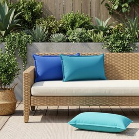 VidaXL Κάλυμμα Μαξιλαριού 2 τμχ. HOUTEN Γαλάζιο 40 x 80 cm Πολυεστέρας