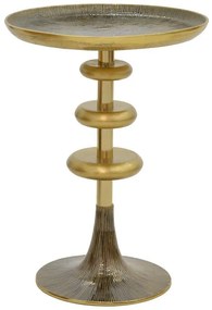 Βοηθητικό τραπέζι Trego Inart χρυσό-μαύρο μέταλλο Φ39x55εκ 39x39x55 εκ.