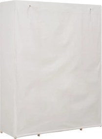 vidaXL Ντουλάπα Λευκή 135 x 40 x 170 εκ. Υφασμάτινη