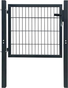 vidaXL Πόρτα Περίφραξης 2D (Μονή) Ανθρακί Γκρι 100x80 εκ.