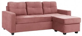 Καναπές Γωνιακός (Αναστρέψιμη Γωνία) HM3004.12 207x145x85Ycm Dusty Pink Βελούδο