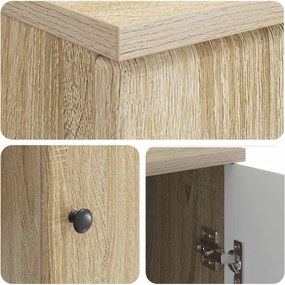 vidaXL Γραφείο Sonoma Δρυς 142,5 x 50 x 75 εκ. Επεξεργασμένο Ξύλο