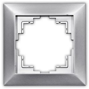 Πλαίσιο Διακόπτη Πρίζας Μονό Lumen-15-0306-Ασημί 15-0306