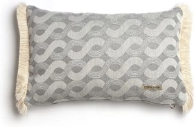 Διακοσμητική μαξιλαροθήκη Aslanis Home Pinovo-Gkri-30 x 50 εκ.
