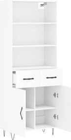 vidaXL Ντουλάπι Λευκό 69,5x34x180 εκ. από Επεξεργασμένο Ξύλο