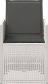 vidaXL Καρέκλες Εστιατορίου Κήπου 2 pcs Άσπρο και Ανθρακί PP
