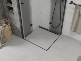 Mexen Lima Διπλή καμπίνα ντους αναδιπλούμενη 90 x 90 cm, διαφανής, μαύρη